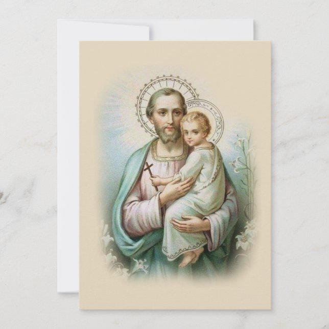 Memorare Prayer St. Joseph & Jesus Prayer Card (Framsida)