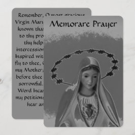 Memorare Prayer till Virgin Mary Flat Card