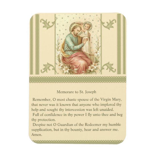 Memorare till St. Joseph Magnet (Vertikal)