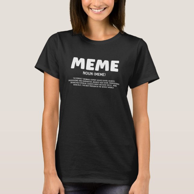 Memordefinition för farmor Abuela Nickname T Shirt (Framsida)