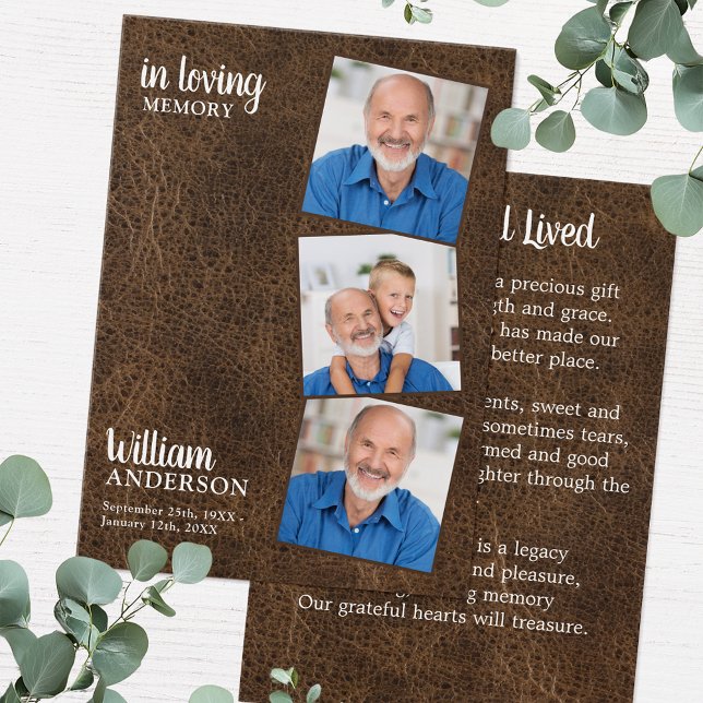 Memorial 3 fotopatlösare för flygblad visitkort (Skapare uppladdad)