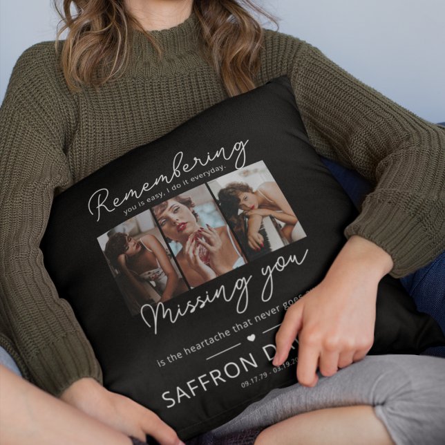 Memorial 3 Photo Tribute Kudde (Skapare uppladdad)