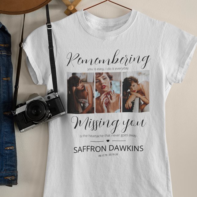 Memorial 3 Photo Tribute T Shirt (Skapare uppladdad)