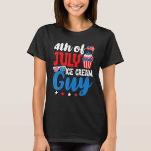 Memorial 4:e dagen i juli Helgdag Patriotic Ice Cr T Shirt