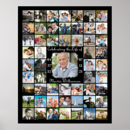Memorial 55 CELEBRATING THE LIFE OF Photo Collage Poster