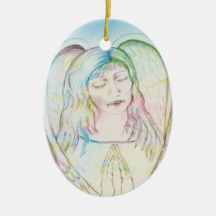 Memorial Angel Julgransprydnad Keramik