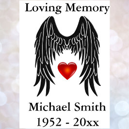 Memorial Angel Vingar vinyl Car Decal Window Large Klistermärken