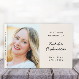 Memorial-begravning av minnesminnesskräm gästböcker