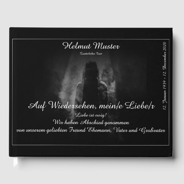 Memorial Binder Into the light - goodbye my dear G Gästböcker (Framsida)