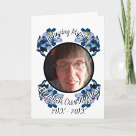 Memorial Blue Glöm mig inte att inte använda Blomm Inbjudan