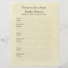 Memorial Bok Filler Page, Distress Cream Papper