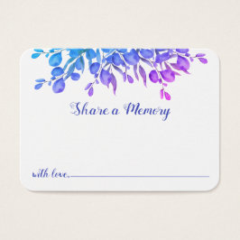 Memorial Botanical Foliage  ett minneskort Visitkort