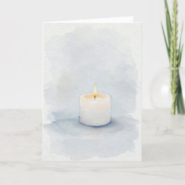 Memorial Candle Jewish Condolence Kort