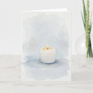 Memorial Candle Jewish Condolence Kort