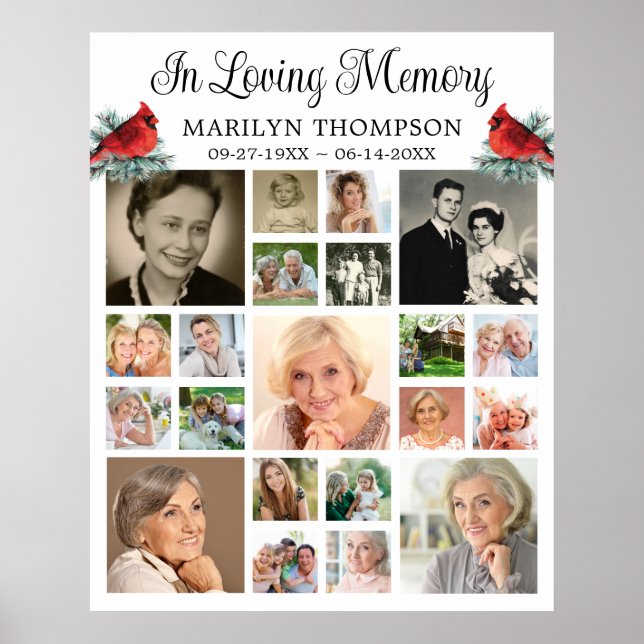 Memorial Cardinal Gräs 21 Photo Collage Poster (Framsidan)