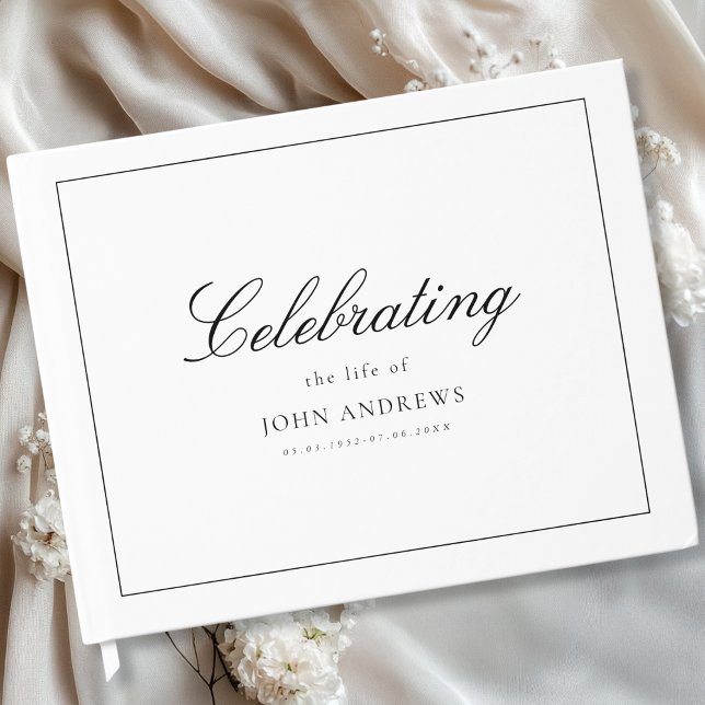  Memorial "Celebrating life of" White Gästböcker (Memorial "Celebrating life of" White Guest Book)