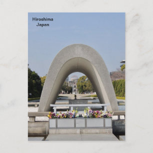 Memorial Cenotaph, Hiroshima Memorial Park, Japan Vykort