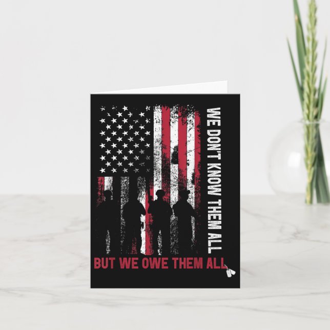 Memorial Day 2022 Vi känner inte till dem alla, me Kort (Framsida)