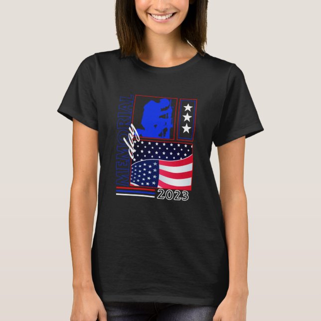 MEMORIAL DAY 2023 Thank You Father Grandpa USA Fla T Shirt (Framsida)