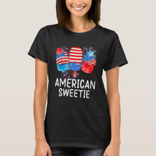Memorial Day 4:e juli Helgdag Patriotic Ice Cre T Shirt