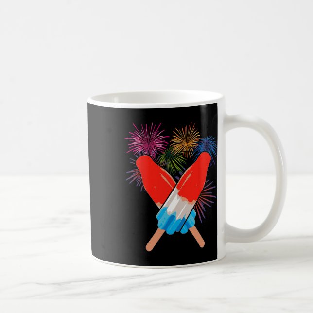 Memorial Day 4:e juli Helgdag Patriotic Rocket Kaffemugg (Höger)
