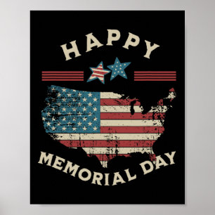 Memorial Day American Flagga Memorial Day 4 Jul Poster