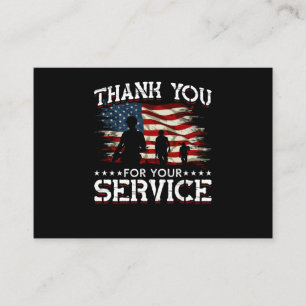 Memorial Day American Flagga Patriotic Soldier US Visitkort