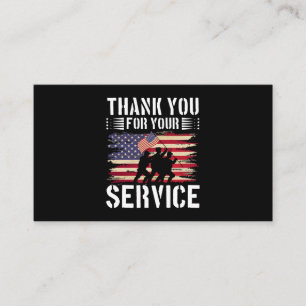 Memorial Day American Flagga Patriotic Soldiers Visitkort