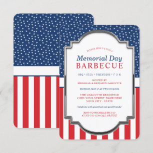 Memorial Day Barbecue Party Inbjudningar