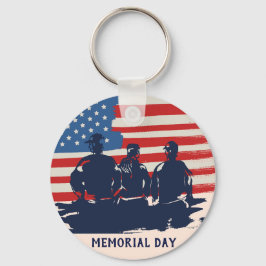 Memorial Day Barbecue Party Nyckelring