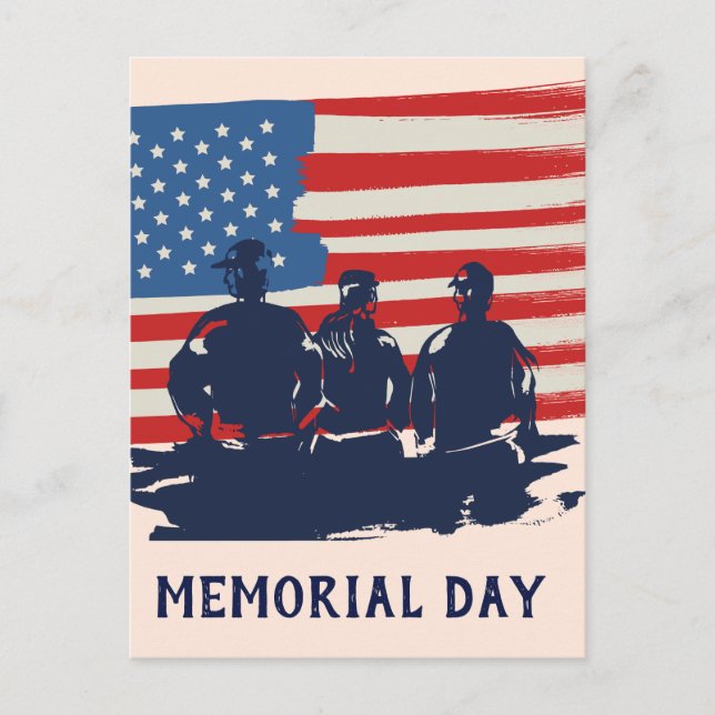 Memorial Day Barbecue Party Vykort (Framsida)