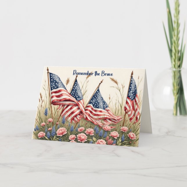 Memorial Day Card for a Persons Son Kort (Framsida)