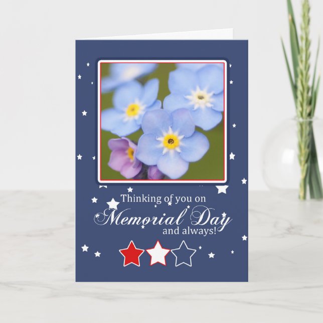 Memorial Day Card med glöm-jag-inte-blommor Kort (Framsida)