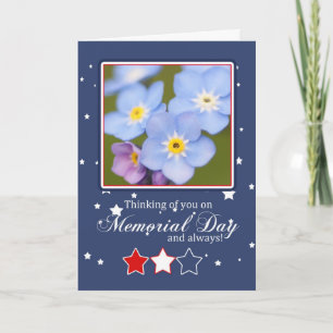 Memorial Day Card med glöm-jag-inte-blommor Kort