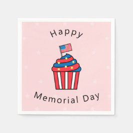Memorial Day Cute American Cuppie Papper Pappersservett