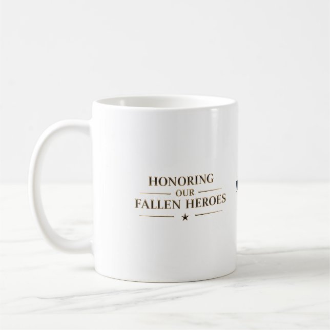 Memorial Day Fallen Heroes / Día de los Caídos Kaffemugg (Vänster)