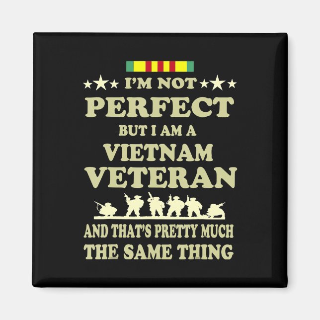 Memorial Day Gift Veterans dag Vietnam Veteran Magnet (Framsidan)