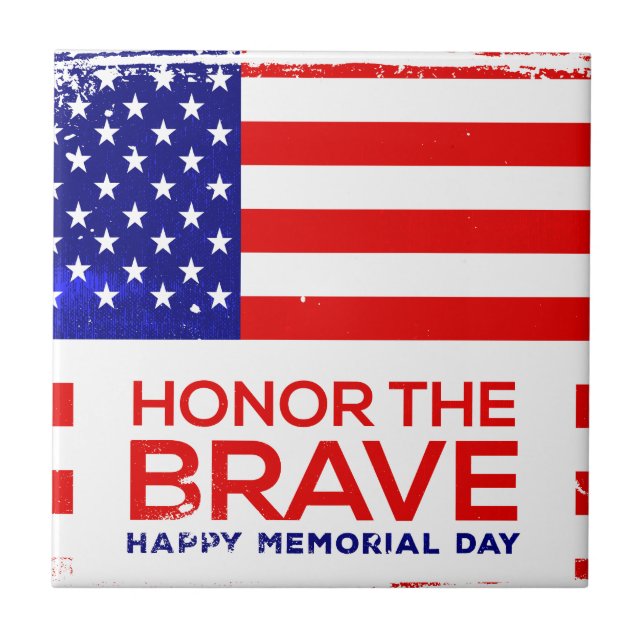 Memorial Day grunge Kakelplatta (Framsidan)