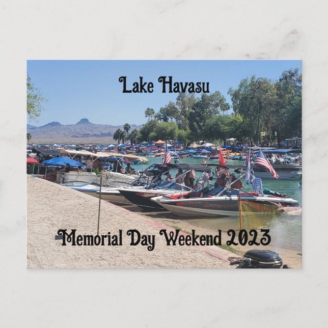 Memorial Day Helg i Sjö Havasu Vykort (Framsida)