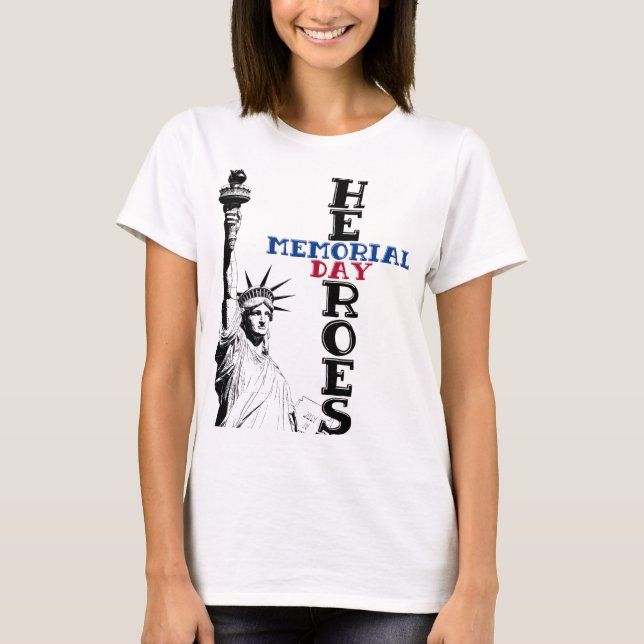 Memorial Day-hjältar T Shirt (Framsida)
