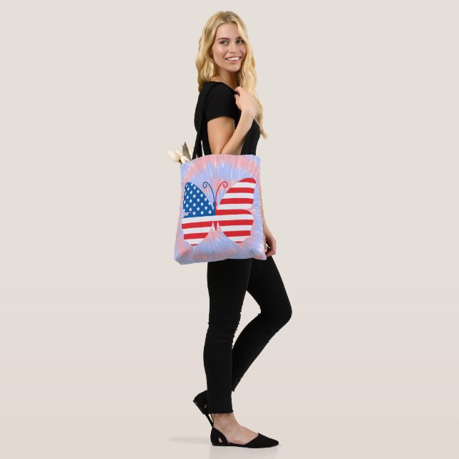 Memorial Day/juli 4:e fjäril Tygkasse (På modell)