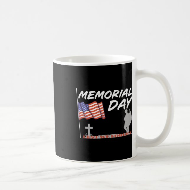 Memorial Day - låt oss inte glömma _ Patriotic Kaffemugg (Höger)