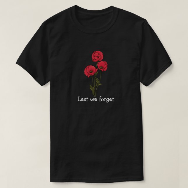 Memorial Day, minnesdag, Red Poppy T-Shirt (Design framsida)