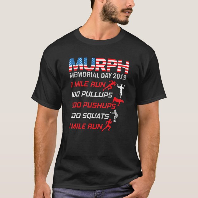 Memorial Day Murph T-Shirt Workout Shirt 2023 (Framsida)