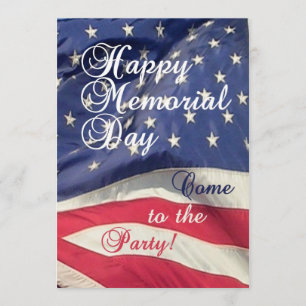 Memorial Day Party Firande!-American Flagga Inbjudningar