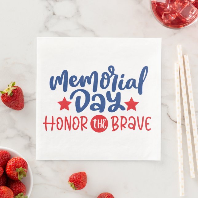 Memorial Day Party Papper Napkins Pappersservett (Insitu)