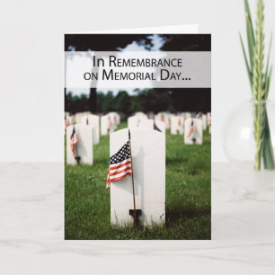 Memorial Day Patriotic till minne av Kort