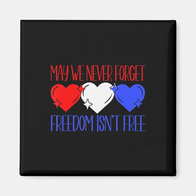 Memorial Day Quote for Veterans Patriotic Red Whit Magnet (Framsidan)