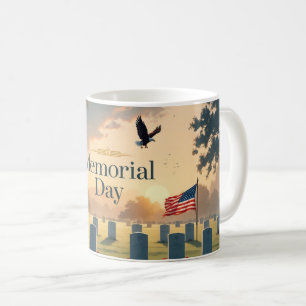 Memorial Day Tribute Artwork - Honoring America Kaffemugg