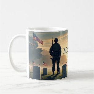 Memorial Day Tribute Artwork - Honoring American Kaffemugg